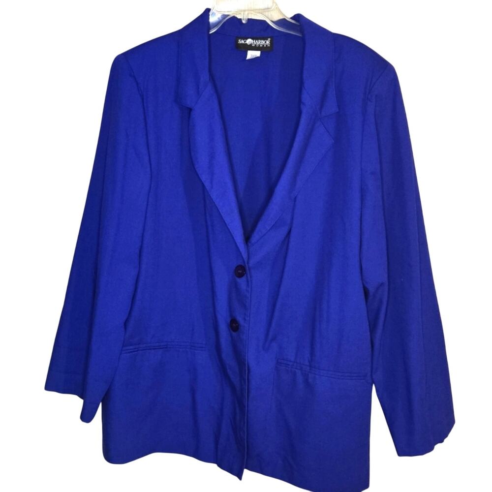 Sag Harbor 20W Royal Blue Classic Blazer/Two Button Jacket [0252]